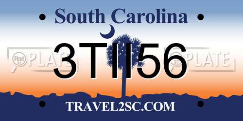 3TII56 South Carolina License Plate