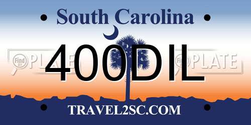 400DIL South Carolina License Plate