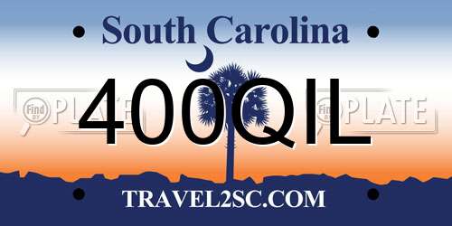 400QIL South Carolina License Plate