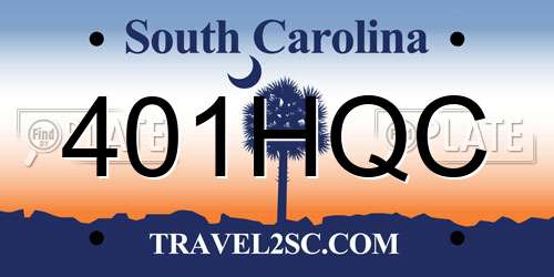 401HQC South Carolina License Plate