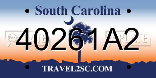 40261A2 South Carolina License Plate