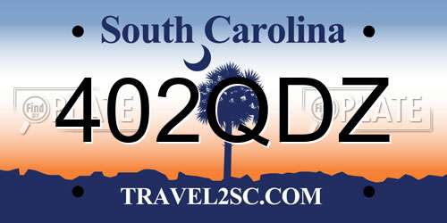 402QDZ South Carolina License Plate