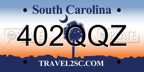 402QQZ South Carolina License Plate