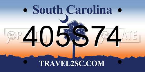 405S74 South Carolina License Plate