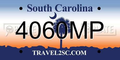 4060MP South Carolina License Plate
