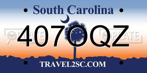 407OQZ South Carolina License Plate