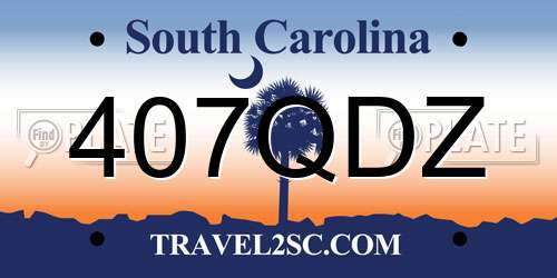 407QDZ South Carolina License Plate