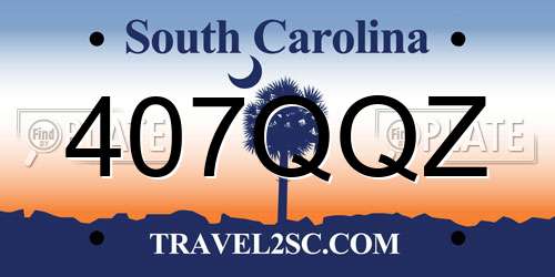 407QQZ South Carolina License Plate