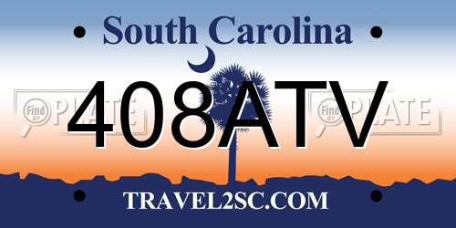 408ATV South Carolina License Plate