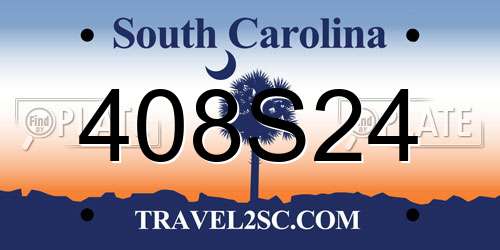 408S24 South Carolina License Plate
