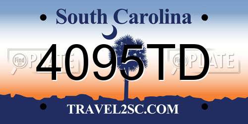 4095TD South Carolina License Plate