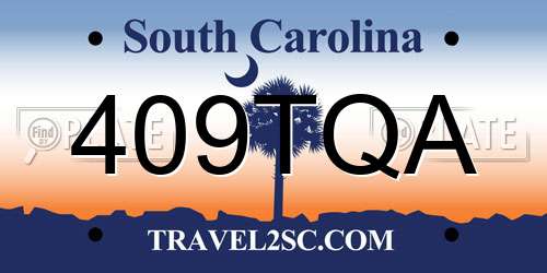 409TQA South Carolina License Plate