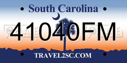 41040FM South Carolina License Plate