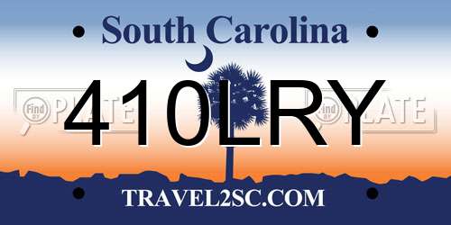 410LRY South Carolina License Plate