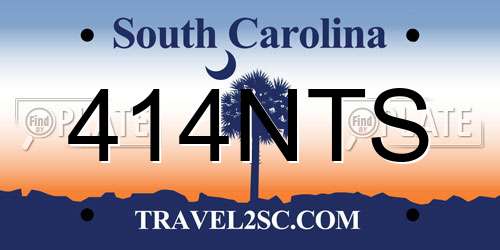 414NTS South Carolina License Plate