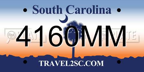 4160MM South Carolina License Plate