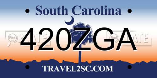 420ZGA South Carolina License Plate