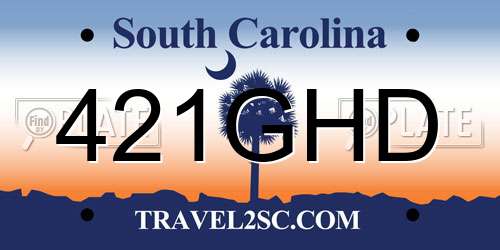 421GHD South Carolina License Plate