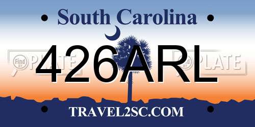 426ARL South Carolina License Plate