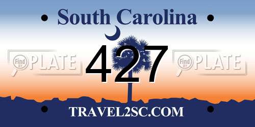 427 South Carolina License Plate
