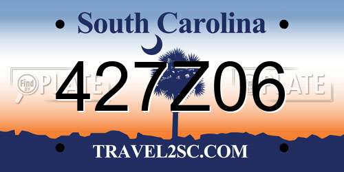 427Z06 South Carolina License Plate