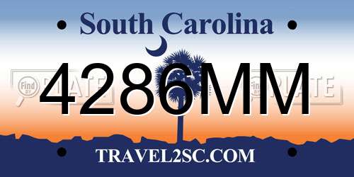 4286MM South Carolina License Plate