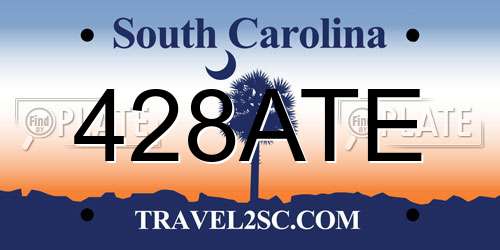 428ATE South Carolina License Plate