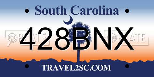 428BNX South Carolina License Plate