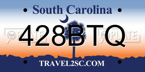 428BTQ South Carolina License Plate