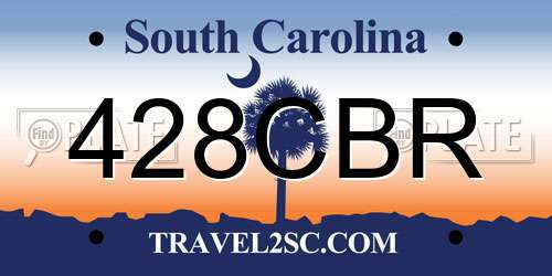 428CBR South Carolina License Plate