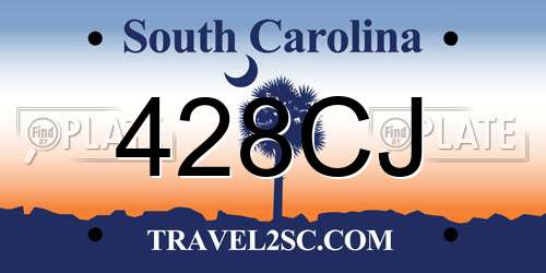 428CJ South Carolina License Plate