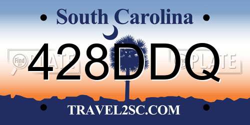 428DDQ South Carolina License Plate