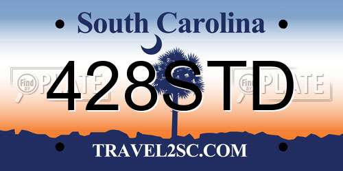 428STD South Carolina License Plate