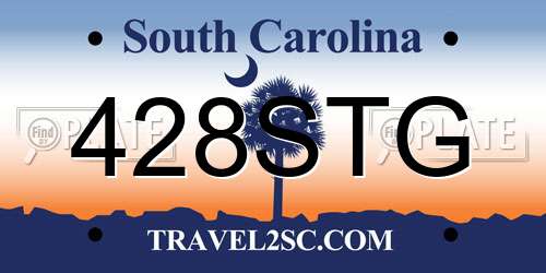 428STG South Carolina License Plate