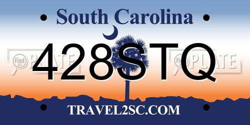 428STQ South Carolina License Plate