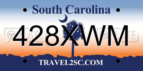 428XWM South Carolina License Plate