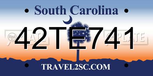 42TE741 South Carolina License Plate