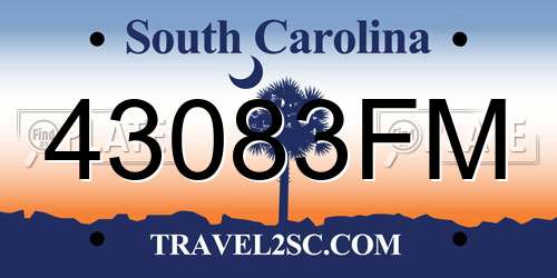43083FM South Carolina License Plate