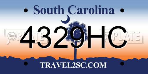 4329HC South Carolina License Plate