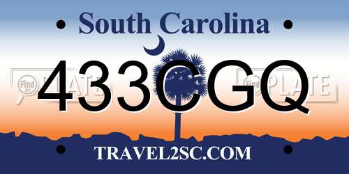 433CGQ South Carolina License Plate