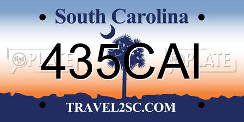 435CAI South Carolina License Plate