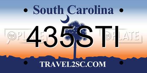 435STI South Carolina License Plate