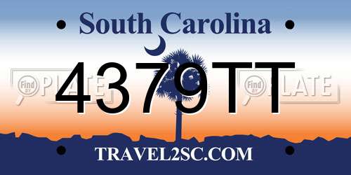 4379TT South Carolina License Plate