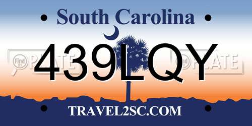 439LQY South Carolina License Plate