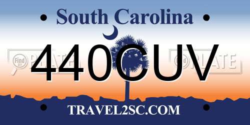 440CUV South Carolina License Plate