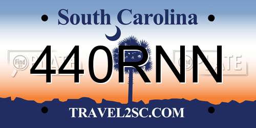440RNN South Carolina License Plate