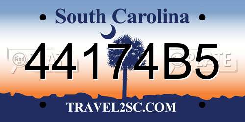 44174B5 South Carolina License Plate