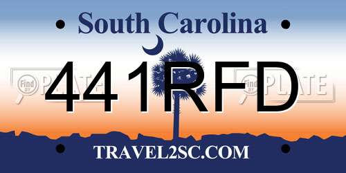 441RFD South Carolina License Plate