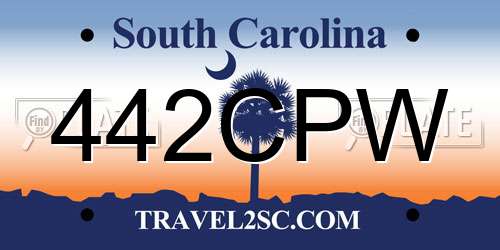 442CPW South Carolina License Plate