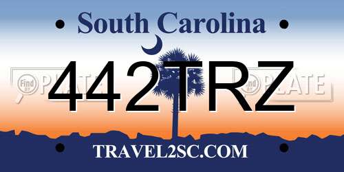 442TRZ South Carolina License Plate